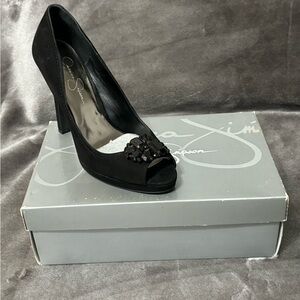 Jessica Simpson Black Embellished Heels